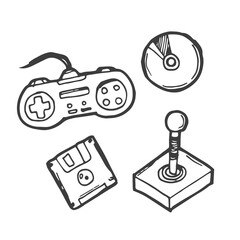 Set of video game doodle