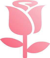 Pink Gradient Rose Icon