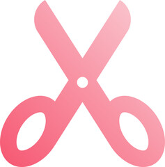 Pink Gradient Scissor Icon