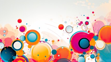 Obraz premium watercolor abstract circles samples colorful splatter background