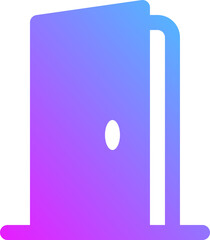 Purple Gradient Door Icon