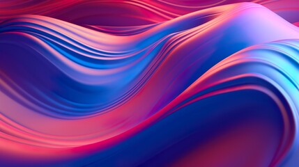 Obraz premium Iridescent liquid metal surface with ripples. Abstract fluorescent background. Fluid neon leak backdrop. Ultraviolet viscous substance