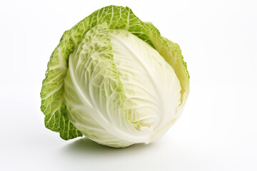 Fototapeta premium White cabbage on a white background