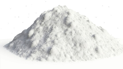 Pile of snow isolated on transparent or white background, png