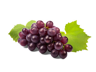 Fototapeta premium Red grapes isolated on transparent or white background, png