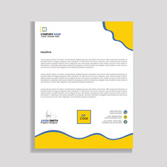 Letterhead template. Creative, clean and elegant modern business professional letterhead  design. Illustration vector for a only marketing corporate work