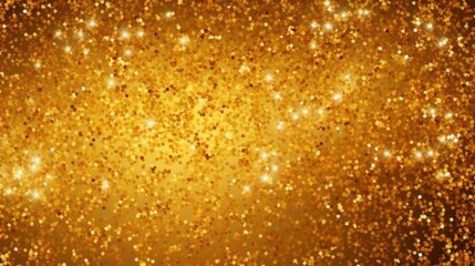 Golden background with stars and twinkly lights glitter