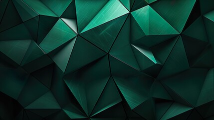 Geometric Pattern Art with Dark Green Triangles on Creative Design Wallpaper