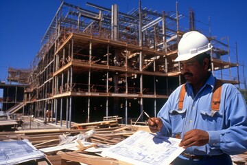 Architect overseeing outdoor project, demonstrating expertise and commitment to design excellence