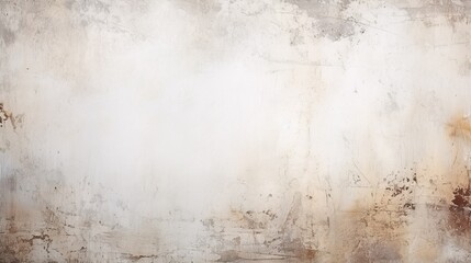 White grunge background texture, old cement wall design with vintage peeling paint and rust spots - obrazy, fototapety, plakaty
