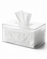 A Box of tissues isolated on white background