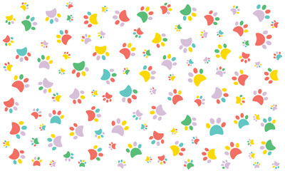 Animal footstep colorful png pattern