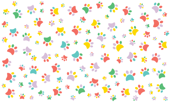 Animal footstep colorful png pattern