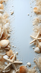Seashell Simplicity: Delicate Beach Elements, Wedding Corner Art.