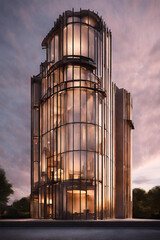 Architectural Marvel in Evening Light Wallpaper.