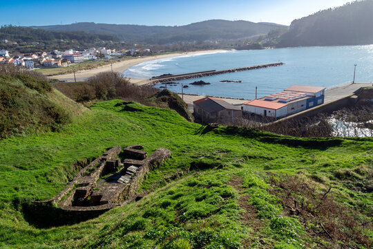 Maritime castro of Punta dos Prados (4th-1st centuries BC), in the town of Espasante. Ortigueira, Galicia, Spain.