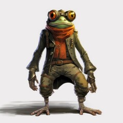 Hipster Frog Rocking the Latest Fashion Trends