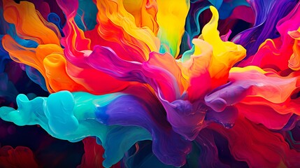 attractive Colorful paint splash. Isolated design element on the transparent background. - obrazy, fototapety, plakaty