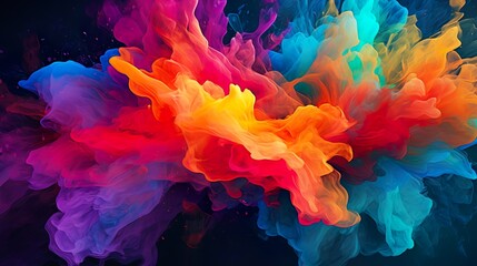 Fototapeta premium attractive Colorful paint splash. Isolated design element on the transparent background.