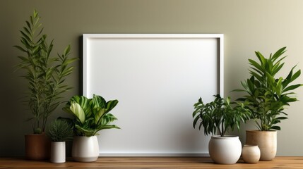 A mockup of an interior frame designed for displayin
