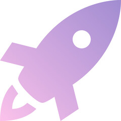 Violet Gradient Rocket Icon