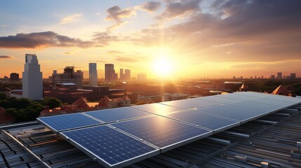 Renewable Energy Integration. Solar Panels Empowering Sustainable Urban Environments