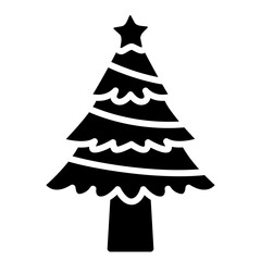 christmas tree glyph icon