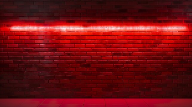 Sci Fi Alien Cyber Dark Stage Podium Hallway Room Corridor Neon Red Blue Lights On Stands Cables Glossy Concrete Floor Brick Stone Medieval Wall Rough Grunge