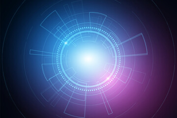 Sci fi futuristic user interface, HUD, Technology abstract background , Vector illustration.	
