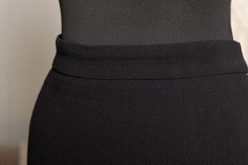 Black Skirt Belt on a tailor's mannequin