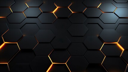 Abstract and Futuristic Hexagonal Background with Colorful and Glowing Neon Effect. Modern Technology Background.