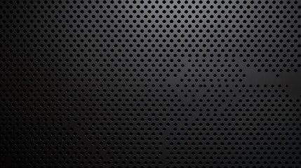Seamless perforated black metal background texture. Tile able trendy elegant dark grey leatherette with pierced holes. Luxury steering wheel or auto seat upholstery material pattern.