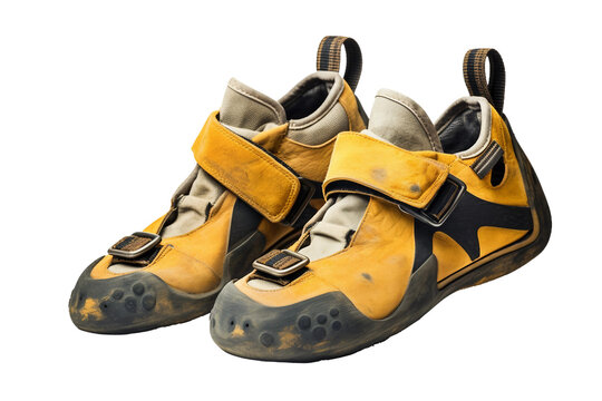 Rock Climbing Shoes in Whiteness on a transparent background