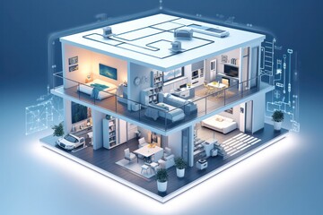 Smart home using modern technology for automatic house,with advanced technology in a modern environment.