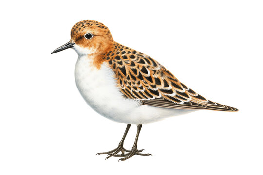 Rare Shorebird Isolated on White on a transparent background
