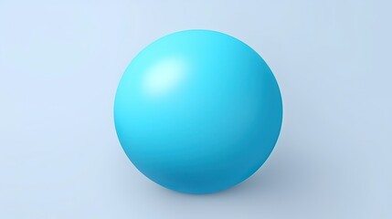 Blue glossy ball illustration isolated on white background with cold colors samples.