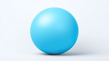 Blue glossy ball illustration isolated on white background with cold colors samples.