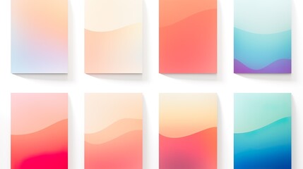 Set colorful abstract backgrounds blurred