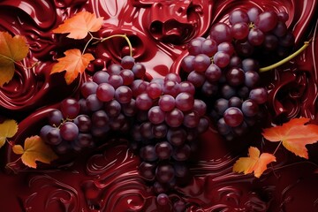 red grapes background - obrazy, fototapety, plakaty