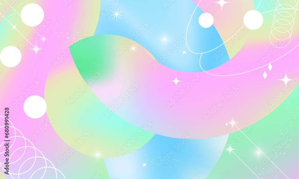 Poster modern and trendy pastel background with copy space. liquid pastel gradient template with stars and 