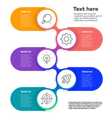 Infographic template vector timeline process 5 option or step number color style for presentation 10 eps