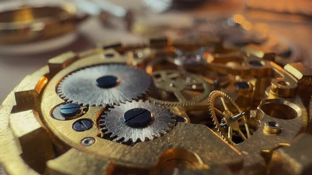 Disassembled mechanism, mechanical watch repair