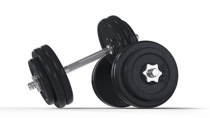 Dumbbell pair on transparent background
