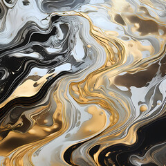 abstract representations of liquid silver