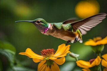 Fototapeta premium hummingbird on flower