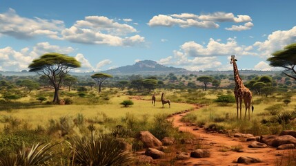 Gorgeous scenery of an African Savannah