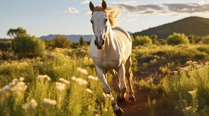A Graceful Horse Captured in an Equine Pet Photography - obrazy, fototapety, plakaty