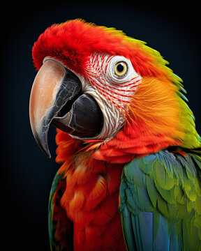 A Contented Parrot Captured in a Colorful Pet Photograph