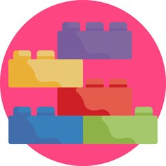 Discover the magic of Lego blocks in digital form. This vector icon encapsulates the joy of building and inspires creativity in every project. - obrazy, fototapety, plakaty