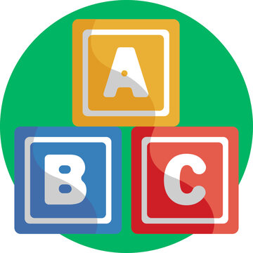 This timeless ABC block icon is perfect for educational materials, children's books, and playful designs.